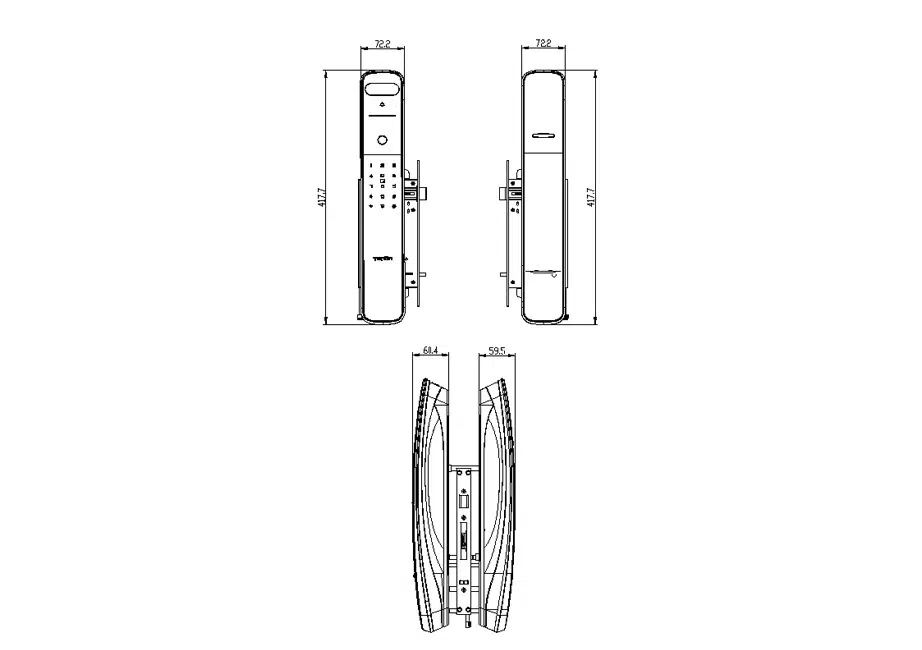 Электронный смарт замок «Tenon A9X»